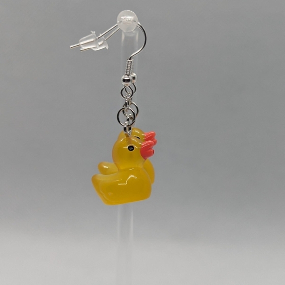 Handmade duck earrings - Picture 3 of 4